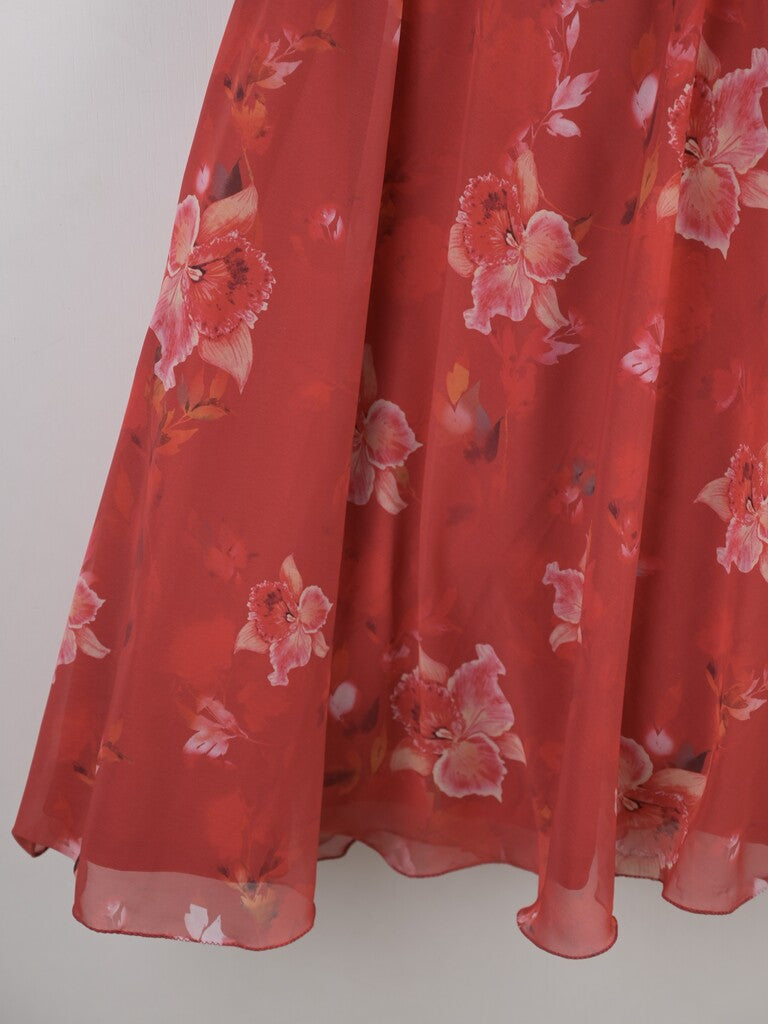 Handcrafted pen kalamkari raw silk kids lehenga 8-9 years