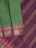 Dhaka cotton saree for women | cherry pink | temple border | contrast blouse