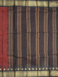 Dhaka cotton saree for women | cherry pink | temple border | contrast blouse