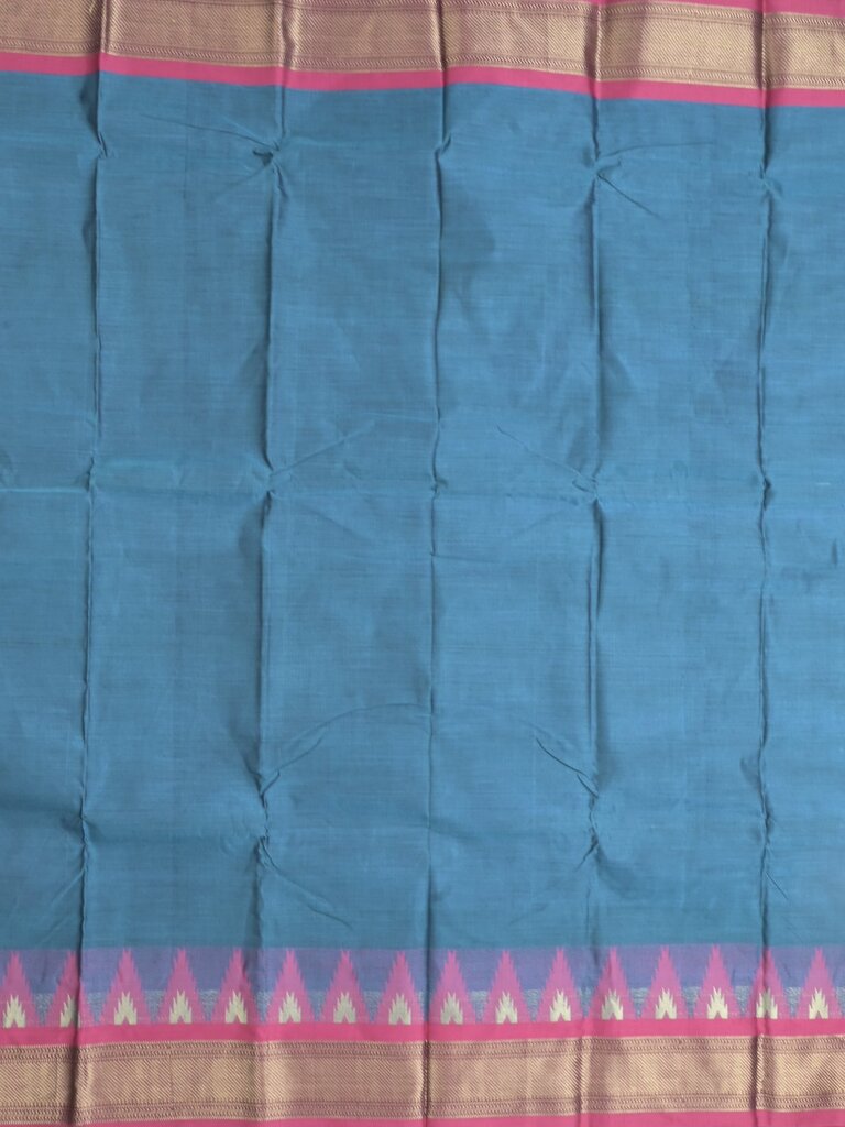Dhaka cotton saree for women | cherry pink | temple border | contrast blouse