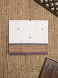 Kanchi cotton saree allover motifs with zari border with attached self blouse