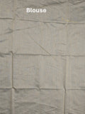 Maheshwari fancy saree blue color allover plain and small kaddi border with contrast plain pallu and attached blouse
