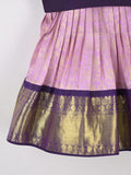 Traditional kanchi pattu silk lehenga set for kids 0-1 year