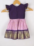 Traditional kanchi pattu silk lehenga set for kids 0-1 year