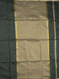 Maheshwari fancy saree black color allover plain and small kaddi border with contrast plain pallu and attached blouse