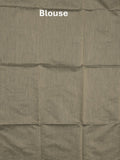 Maheshwari fancy saree black color allover plain and small kaddi border with contrast plain pallu and attached blouse
