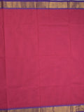 Kanchi cotton plain saree with zari border with attached self blouse