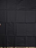 Maheshwari fancy saree black color allover plain and small kaddi border with self pallu and attached blouse