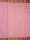 Kanchi cotton plain saree with zari border with attached self blouse