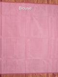 Kanchi cotton plain saree with zari border with attached self blouse