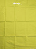 Maheshwari fancy saree light parrot green color allover plain and small kaddi border with self pallu and attached blouse