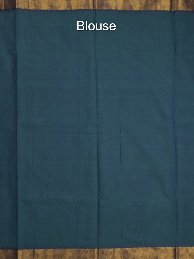 Kanchi cotton plain saree with zari border with attached self blouse