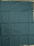 Maheshwari fancy saree cyan blue color allover plain and small kaddi border with self pallu and attached blouse