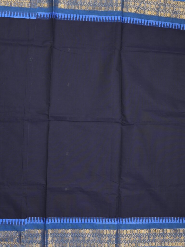 Kanchi cotton saree allover motifs with zari border and attached self blouse