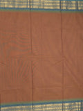 Kanchi cotton saree allover motifs with zari border and attached self blouse