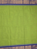 Kanchi cotton saree allover motifs with zari border and attached self blouse