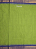 Kanchi cotton saree allover motifs with zari border and attached self blouse