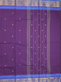 Kanchi cotton saree allover motifs with zari border and attached self blouse