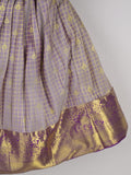 Traditional kanchi pattu silk lehenga set for kids 1-2 years
