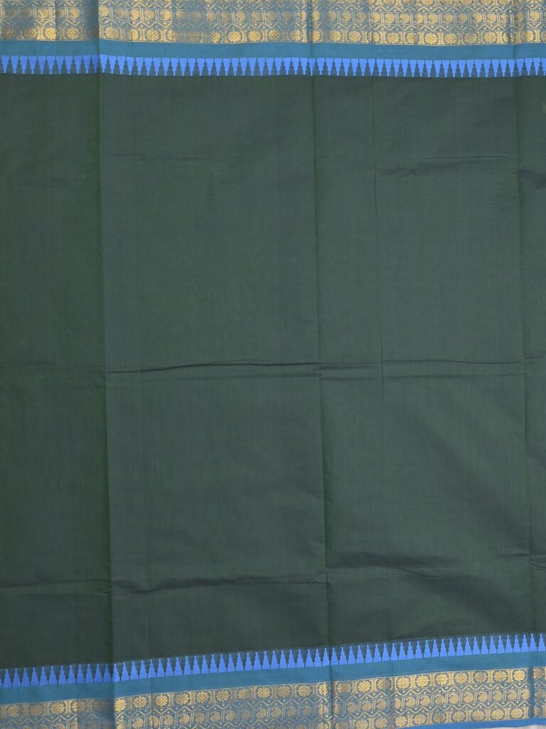 Kanchi cotton saree allover motifs with zari border and attached self blouse