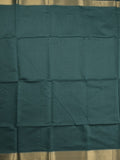 Maheshwari fancy saree peacock green color allover plain and temple border with stripes pallu and attached blouse