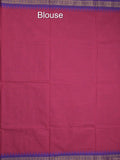 Kanchi cotton saree with zari border and attached self blouse