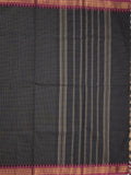 Kanchi cotton saree with zari border and attached self blouse