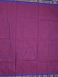 Kanchi cotton saree with zari border and attached self blouse