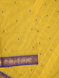 Kanchi cotton saree allover motifs and zari border with attached self-blouse