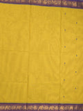 Kanchi cotton saree allover motifs and zari border with attached self-blouse