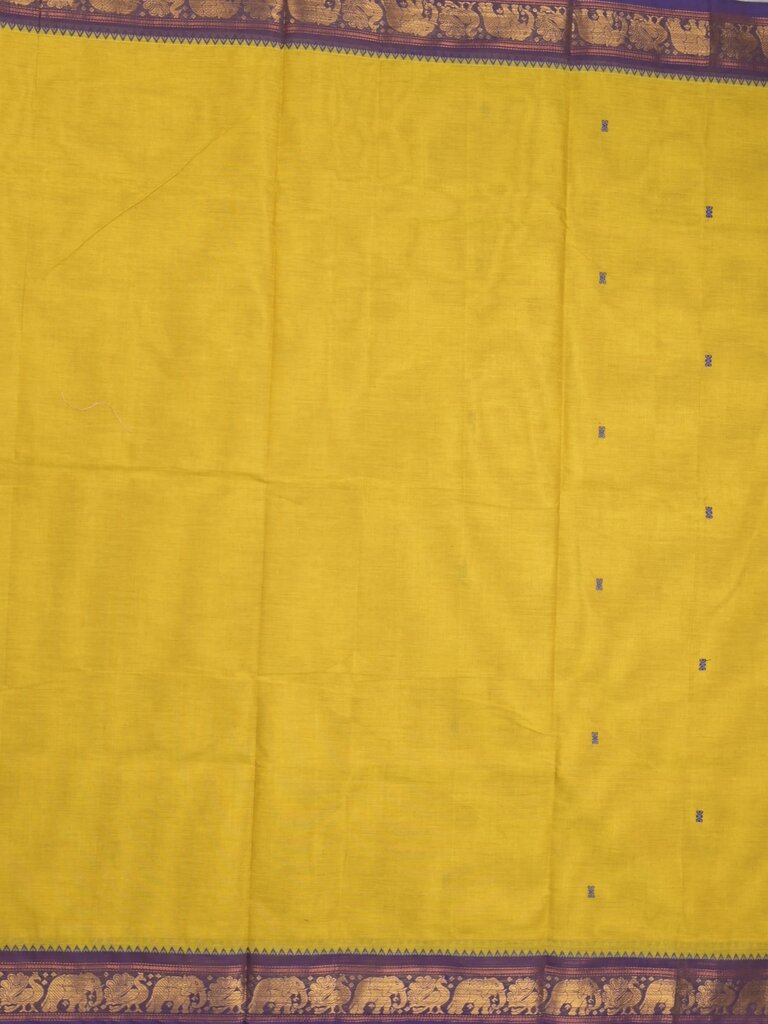 Kanchi cotton saree allover motifs and zari border with attached self-blouse