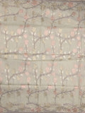 Chanderi fancy saree light grey color allover weaves & weaving pallu and attached plain blouse