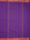 Kanchi cotton saree allover motifs and zari border with attached self-blouse