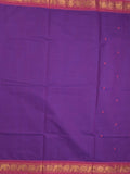 Kanchi cotton saree allover motifs and zari border with attached self-blouse