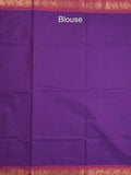 Kanchi cotton saree allover motifs and zari border with attached self-blouse