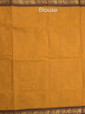 Kanchi cotton saree allover motifs and zari border with attached self-blouse