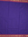 Kanchi cotton saree allover motifs and zari border with attached self-blouse