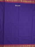 Kanchi cotton saree allover motifs and zari border with attached self-blouse