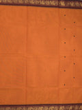 Kanchi cotton saree allover motifs and zari border with attached self-blouse