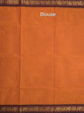 Kanchi cotton saree allover motifs and zari border with attached self-blouse