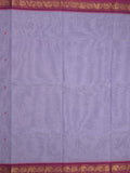 Kanchi cotton saree allover motifs and zari border with attached self-blouse