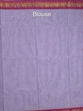 Kanchi cotton saree allover motifs and zari border with attached self-blouse