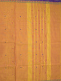 Kanchi cotton saree allover motifs and zari border with attached self-blouse