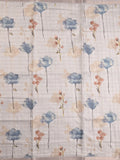 Tussar fancy saree half white color allover prints & small kaddi border with short printed pallu and attached blouse