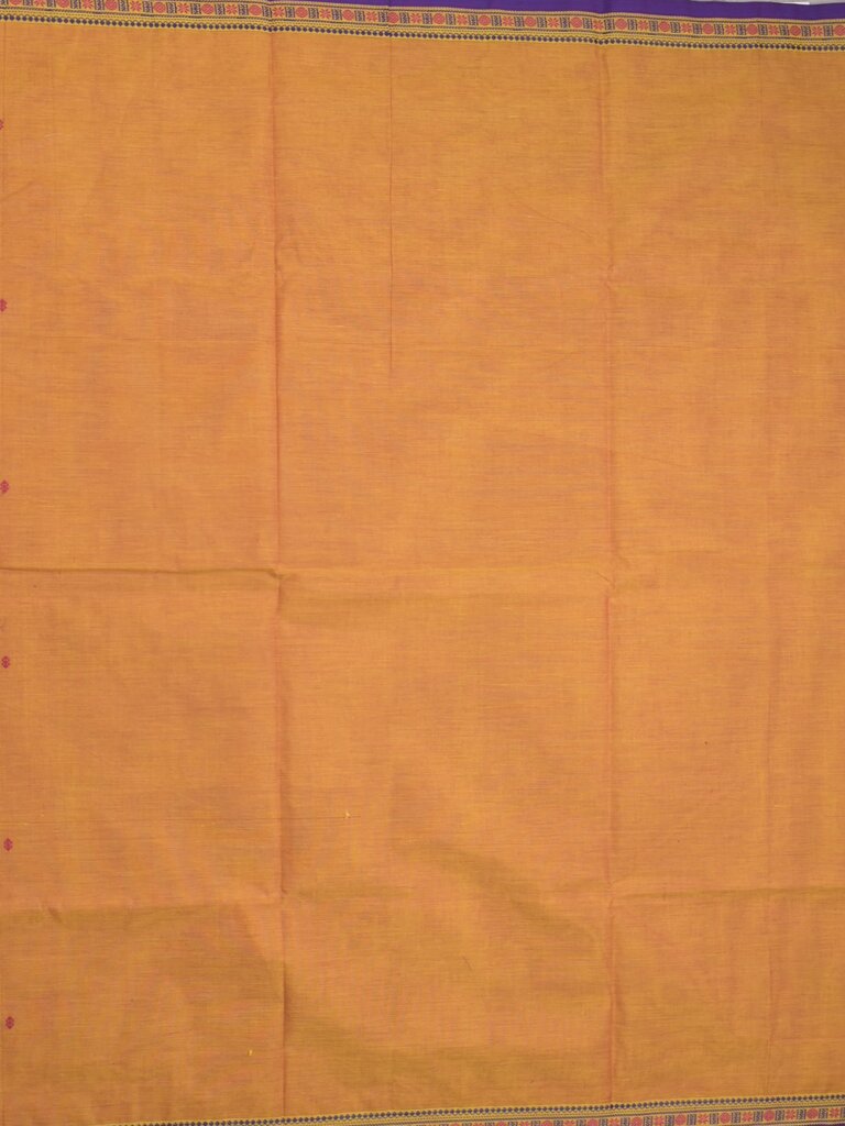 Kanchi cotton saree allover motifs and zari border with attached self-blouse