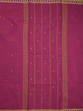 Kanchi cotton saree allover motifs and zari border with attached self-blouse