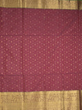 Seiko Raga zari-woven saree in red color with zari border and rich pallu & contrast blouse