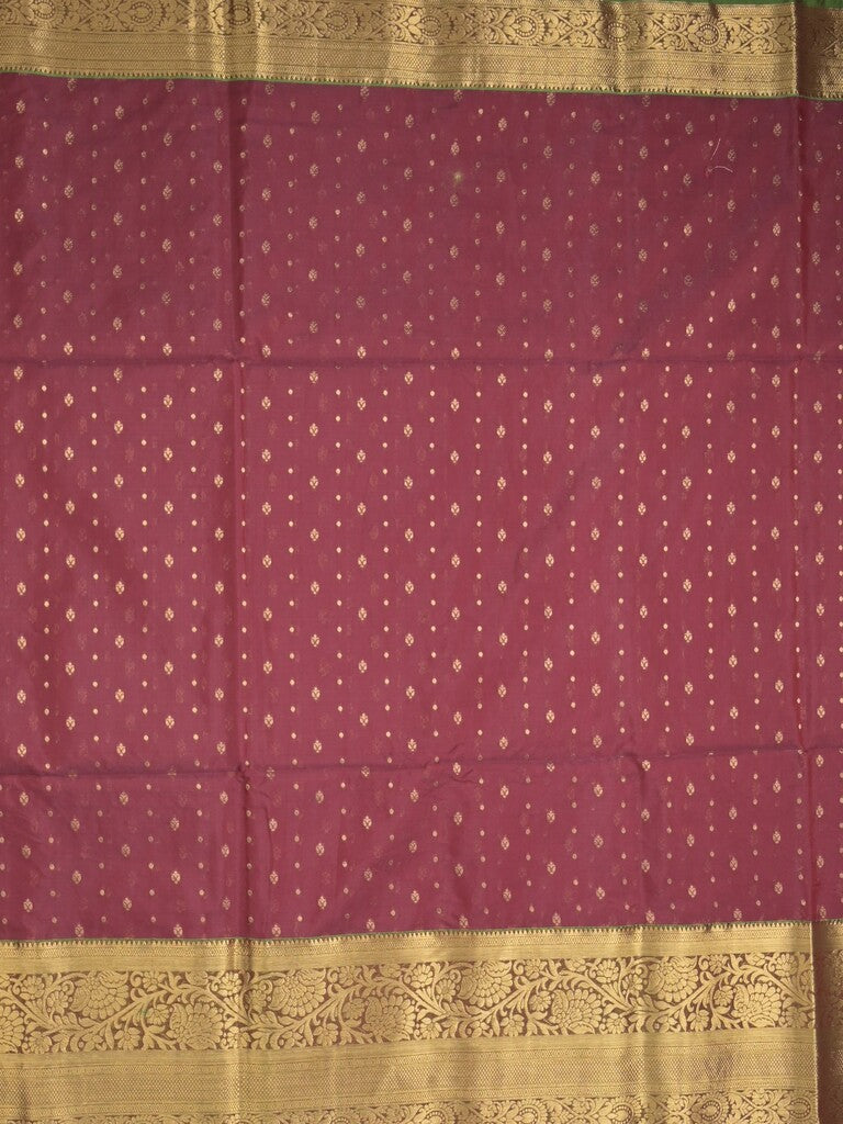 Seiko Raga zari-woven saree in red color with zari border and rich pallu & contrast blouse