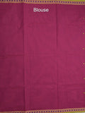 Kanchi cotton saree allover motifs and zari border with attached self-blouse
