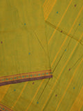 Kanchi cotton saree allover motifs and zari border with attached self-blouse